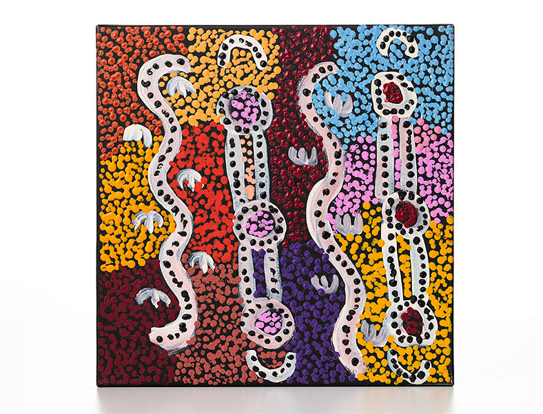 Ruth Nungarrayi Spencer - Wardapi Jukurrpa (Goanna Dreaming) - Yarripilangu