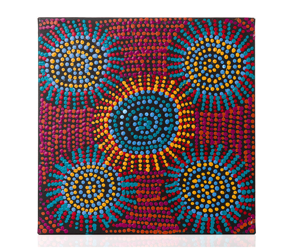 Tina Napangardi Martin - Lukarrara Jukurrpa (Desert Fringe-rush Seed Dreaming)