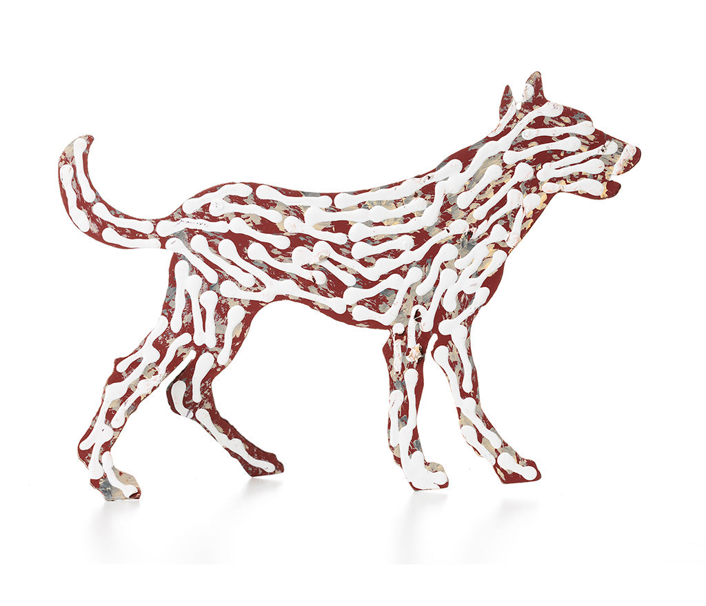 Aboriginal Art Metal Dogs