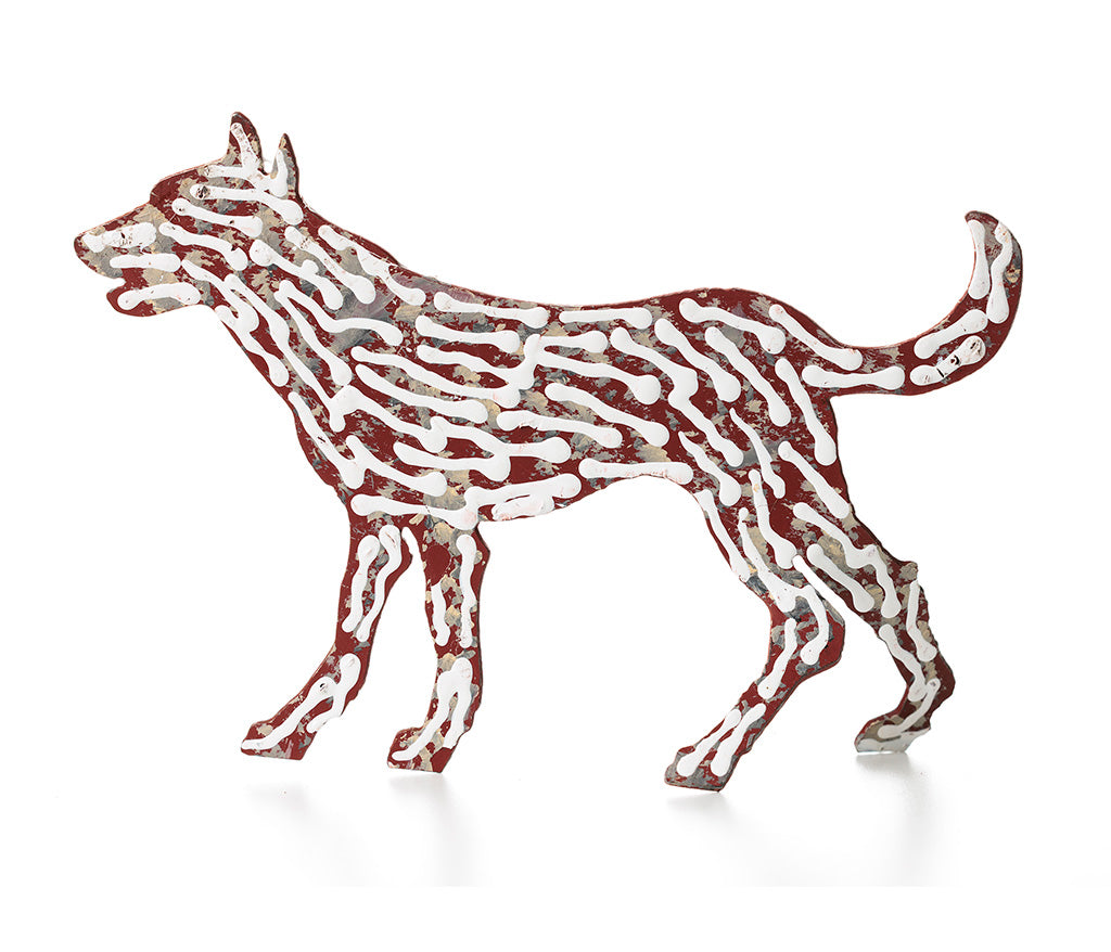 Aboriginal Art Metal Dogs