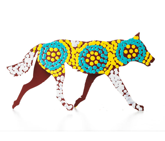 Aboriginal Art Metal Dogs