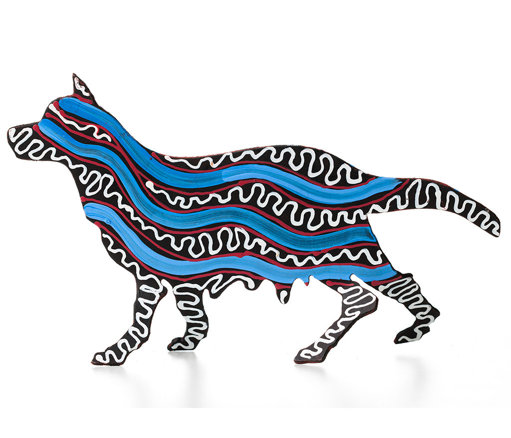 Aboriginal Art Metal Dogs