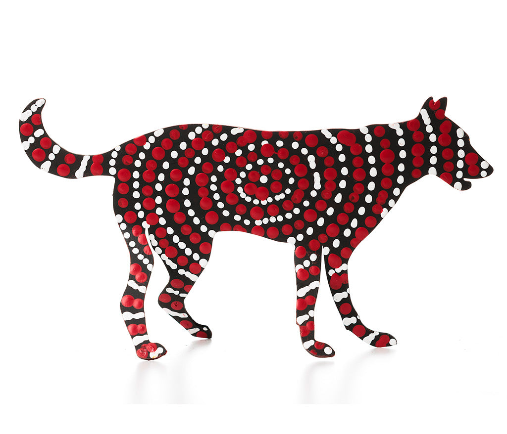 Aboriginal Art Metal Dogs