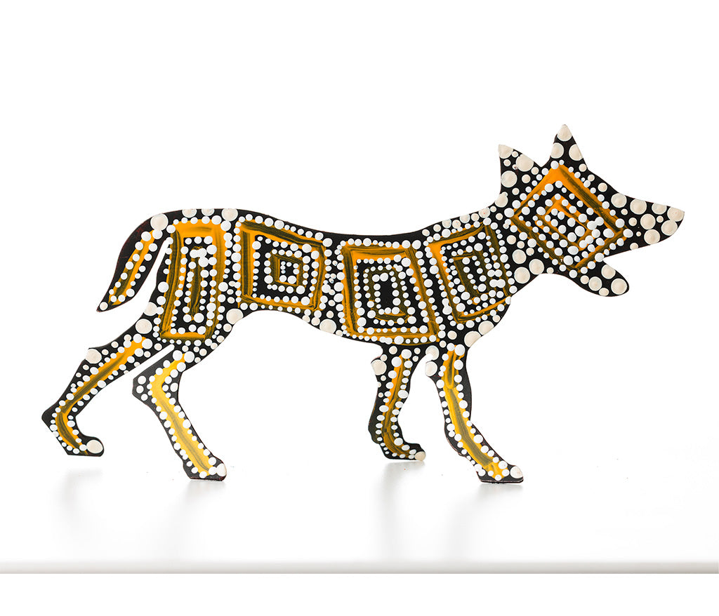 Aboriginal Art Metal Dogs