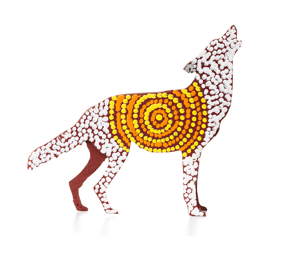 Aboriginal Art Metal Dogs