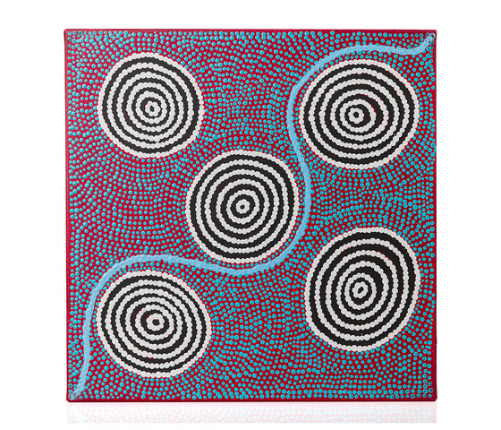 Ursula Nampijinpa Collins - Ngapa Jukurrpa (Water Dreaming) - Pirlinyarnu