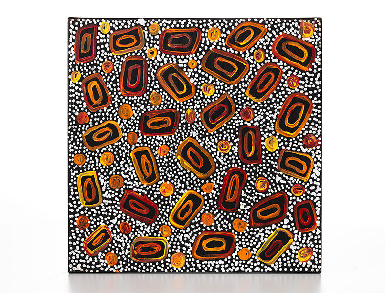 Wendy Nungarrayi Brown - Ngapa Jukurrpa (Water Dreaming) - Mikanji
