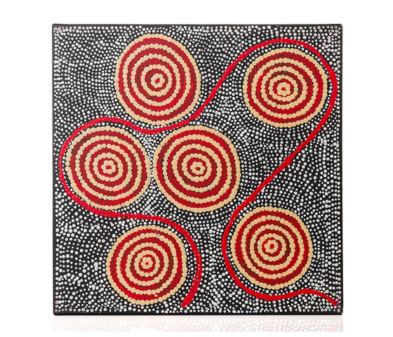Ursula Nampijinpa Collins - Ngapa Jukurrpa (Water Dreaming) - Pirlinyarnu