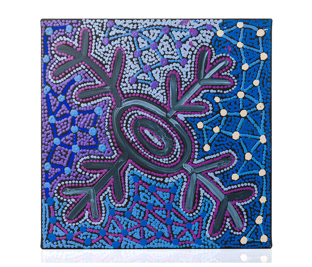 Theo (Faye) Nangala Hudson - Warlukurlangu Jukurrpa (Fire Country Dreaming)