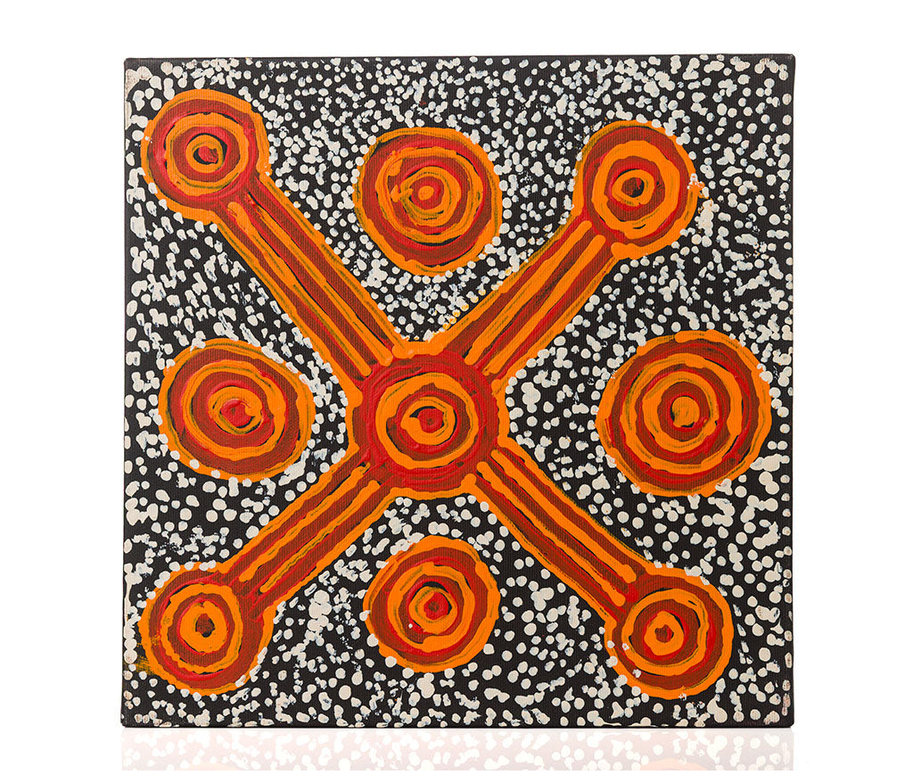 Juliette Nampijinpa Brown - Ngapa Jukurrpa (Water Dreaming) - Mikanji