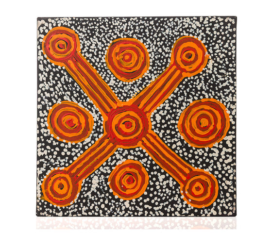 Juliette Nampijinpa Brown - Ngapa Jukurrpa (Water Dreaming) - Mikanji