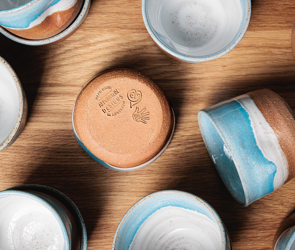 Hand Thrown Espresso Cup - Coastal  (Small)