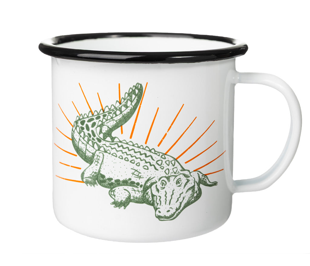 Crocodile Enamel Mug