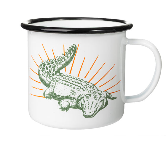 Crocodile Enamel Mug