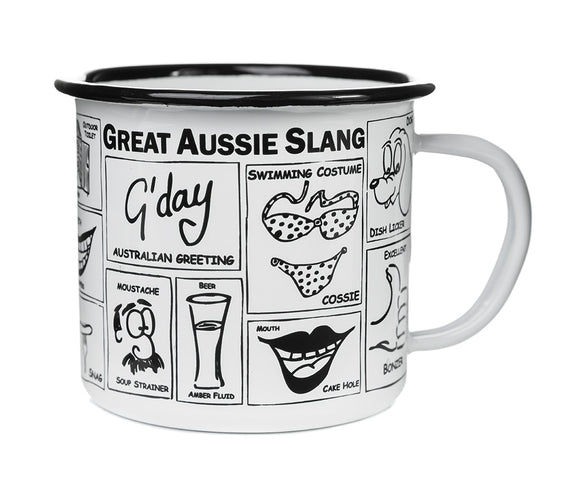 Great Aussie Slang Enamel Mug