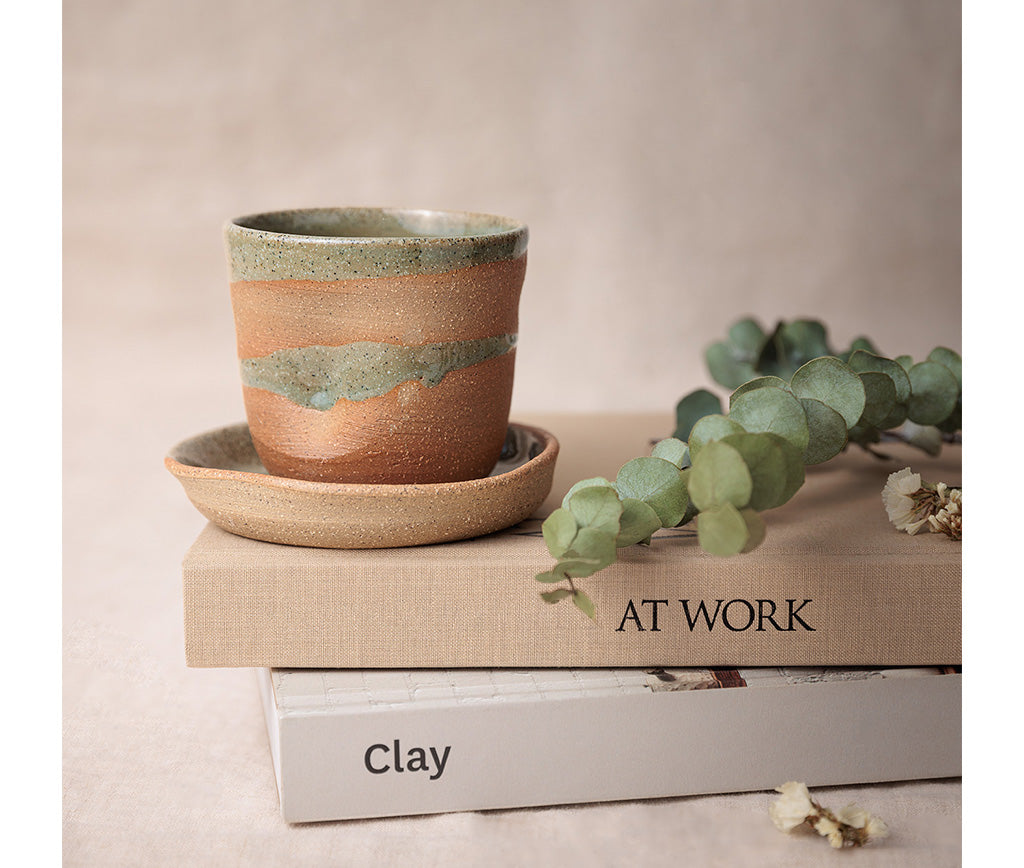 Hand Thrown Espresso Cup- Moss