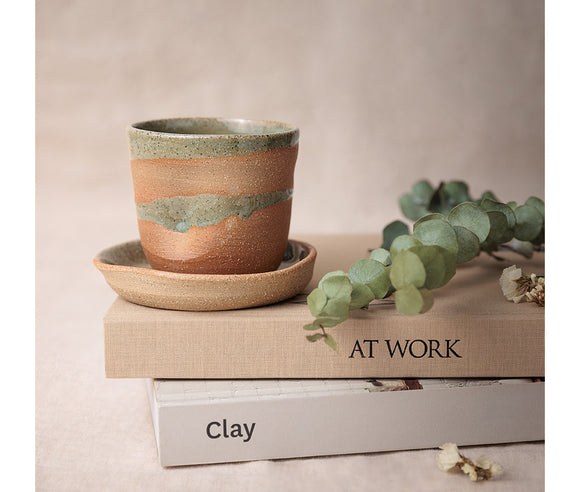 Hand Thrown Espresso Cup- Moss