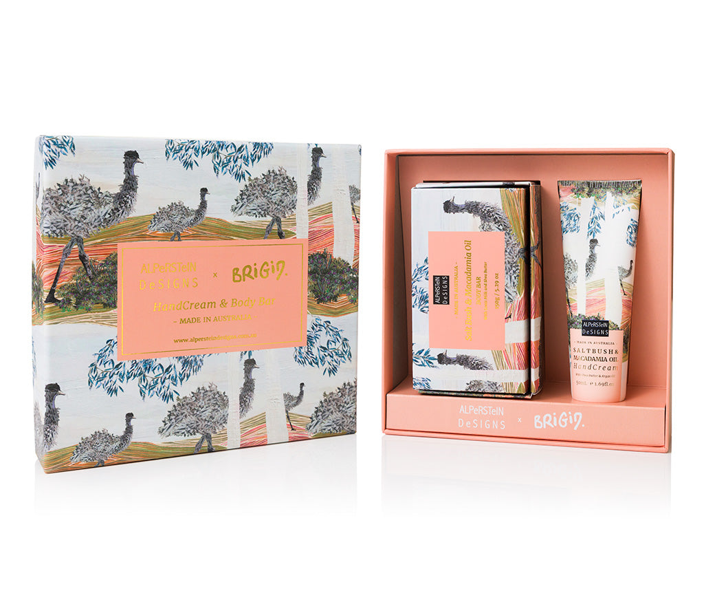 Saltbush & Macadamia Handcream & Body Bar Gif Box