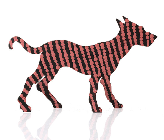 Warlukurlangu Hand-Painted Metal Dog No. 26-20