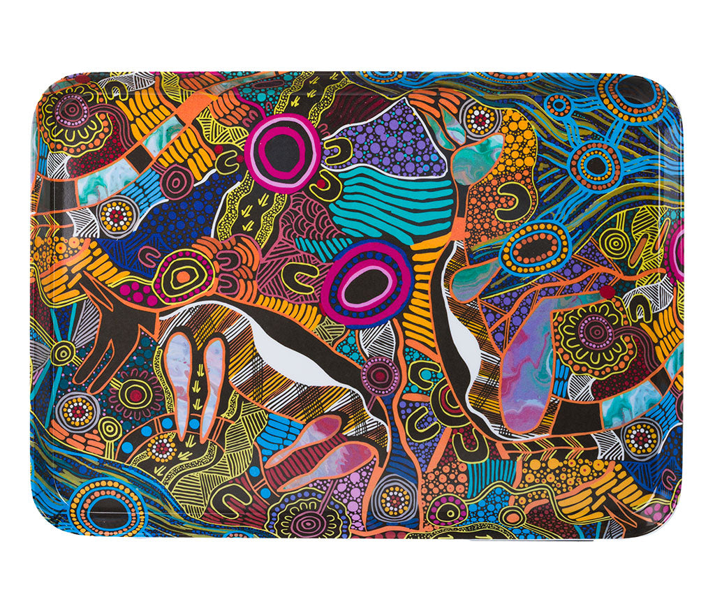 Justin Butler Aboriginal Art Melamine Tray