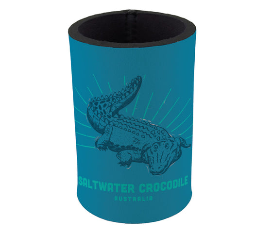 Crocodile Neoprene Can Cooler (Blue)