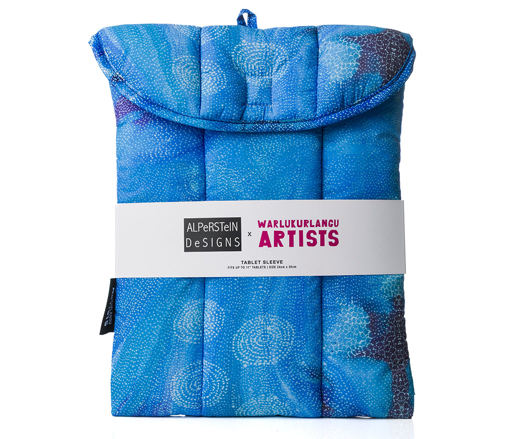 Aboriginal Art Soft Padded Laptop Tablet Sleeve featuring artwork by Athena Granites from Warlukurlangu Artists