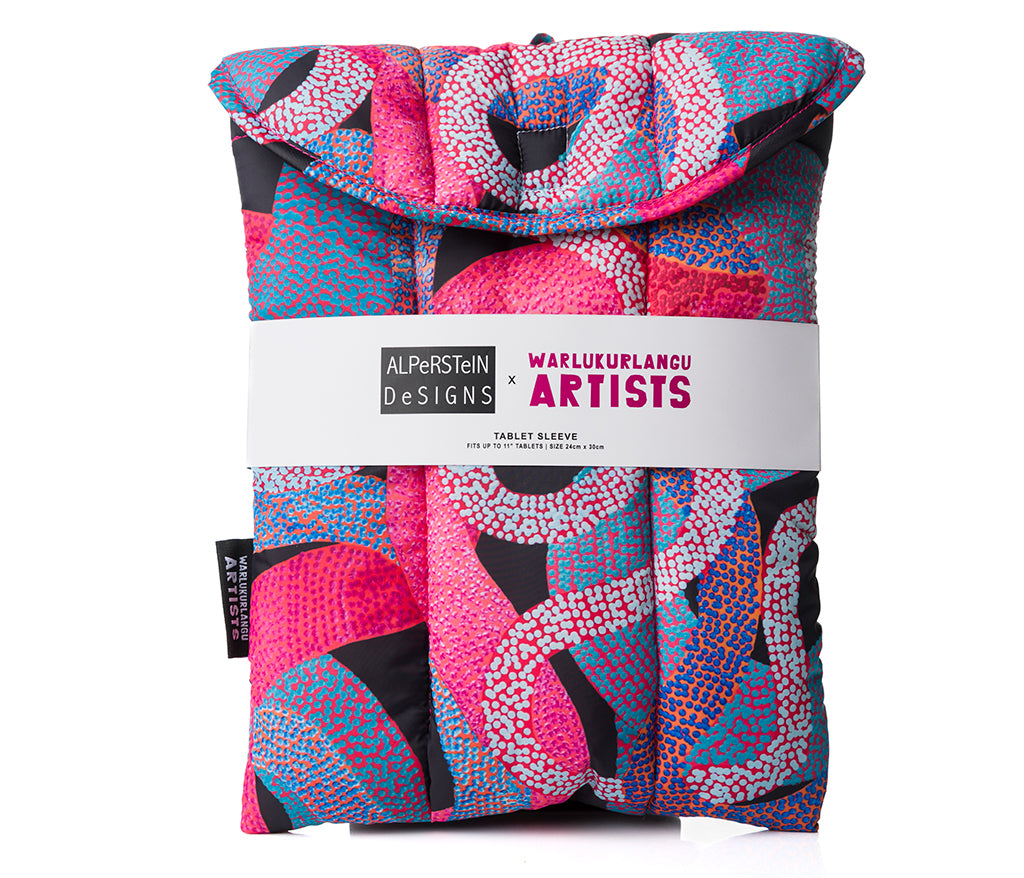 Aboriginal Art Soft Padded Lapto/Tablet Sleeve featuring artwork by Vanetta Hudson from Warlukulrangu Artists