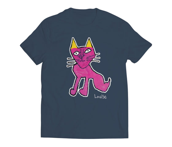 Louise Tshirt - Pink Cat