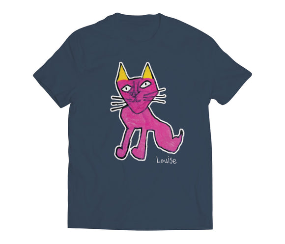 Louise Tshirt - Pink Cat