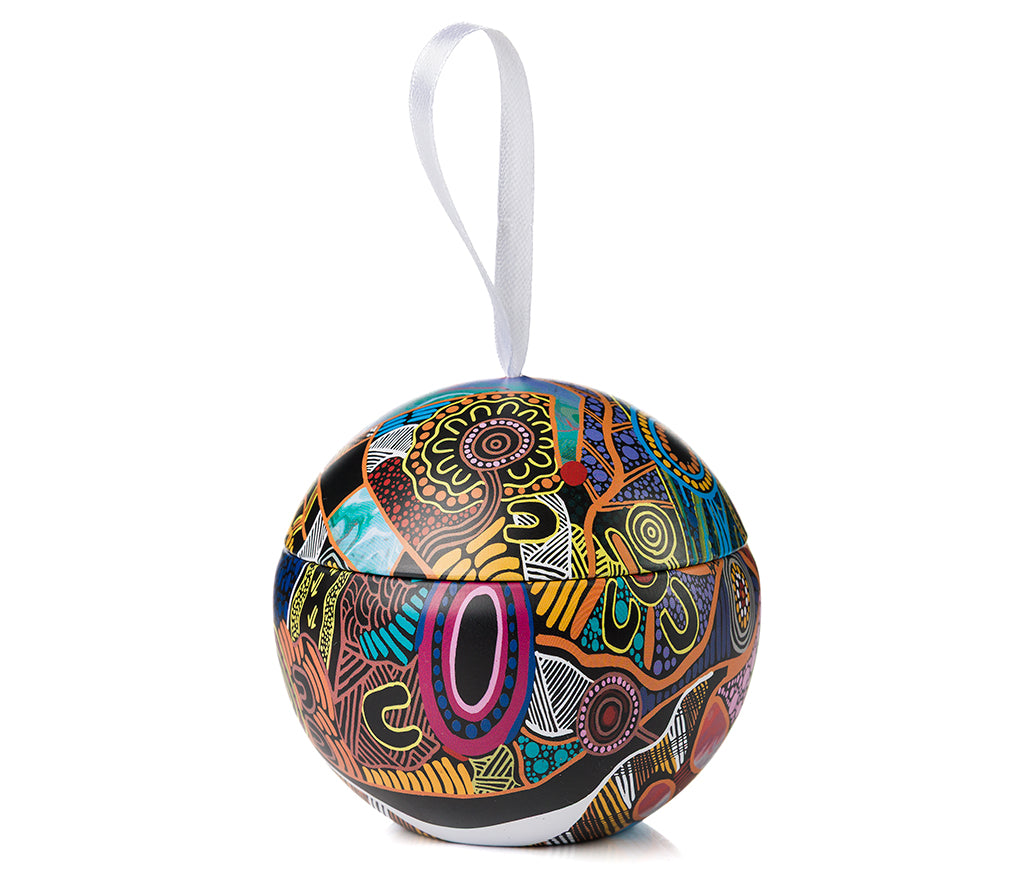 Justin Butler Aboriginal Art Christmas Bauble Tin