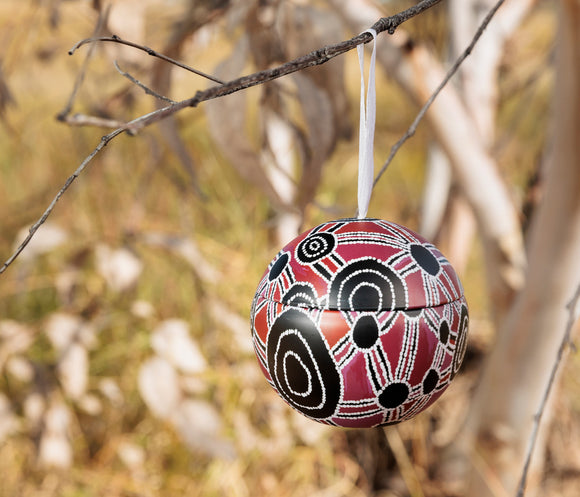 Bess Poulson Aboriginal Art Christmas Bauble