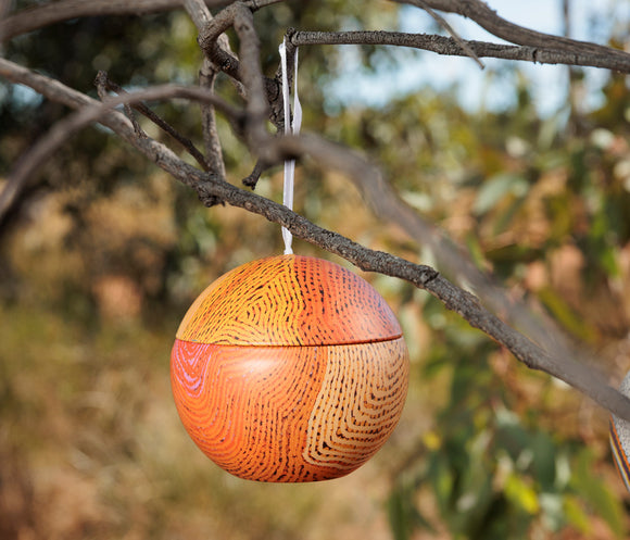 Susan Peters Aboriginal art Christmas Bauble Tin