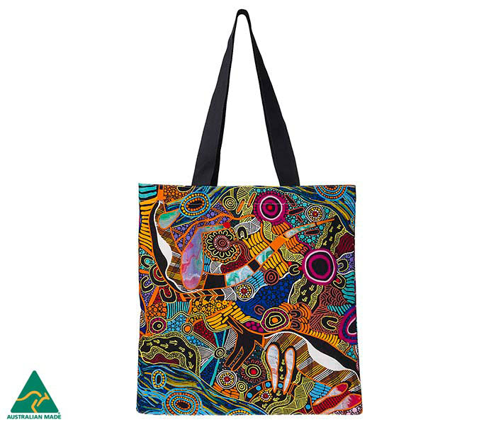 Aboriginal Art Cotton Tote Bag Justin Butler Alperstein Designs